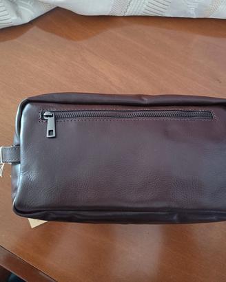 Pochette Beauty case uomo in pelle nuovo