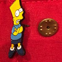 Spilla vintage in metallo smaltato Bart Simpson