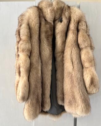 Cappotto in vera pelliccia di volpe