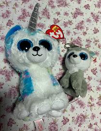 2 peliches Ty occhi glitterati