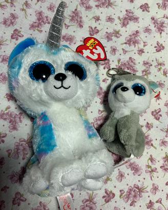 2 peliches Ty occhi glitterati