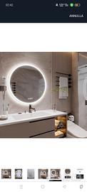 specchio per consolle trucco o bagno, con luce