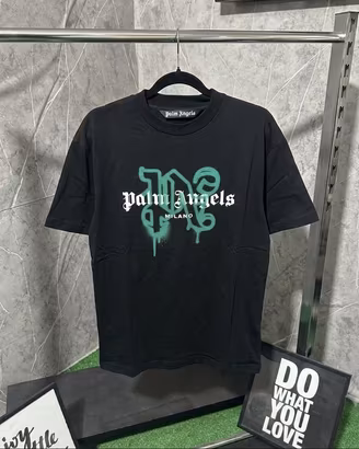 T-Shirt Palm Angels Milano “Spray” Nera - Taglia M