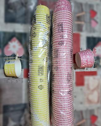 Coppette gelato in carta monouso tubi da 55-57 pz