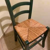 Sedie legno e paglia