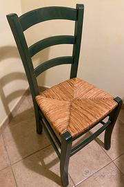 Sedie legno e paglia