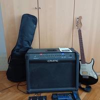 Amplificatore e chitarra elettrica