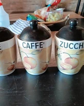 Barattoli in ceramica da cucina con tappo con guar