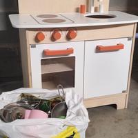 Cucina in legno + accessori 