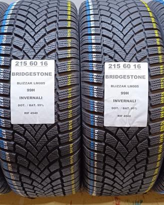 4 GOMME 215 60 16 BRIDGESTONE INV RIF4540