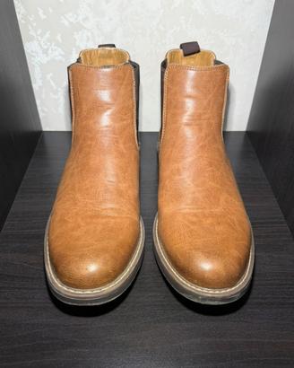 Stivaletti chelsea marroni uomo n.41 pari al nuovo