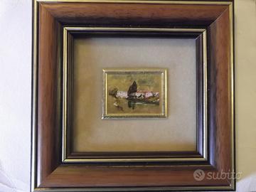 2 piccoli quadri in foglia d'oro 23kt