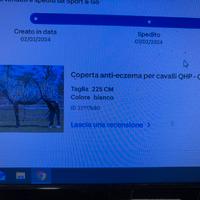 Coperta anti eczema cavallo