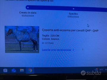 Coperta anti eczema cavallo