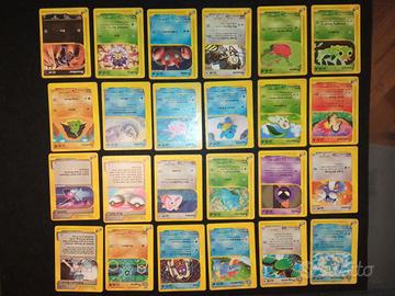 Lotto 24 Carte Pokemon Expedition Base vintage 