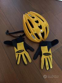 Casco Bici Briko Mistral e Guanti X Trend