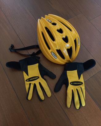 Casco Bici Briko Mistral e Guanti X Trend