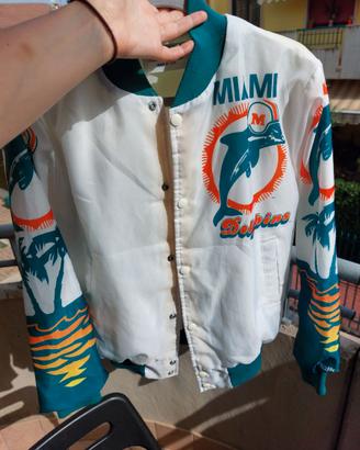 Giacca Vintage Unica Miami Dolphins NFL Chalk Line