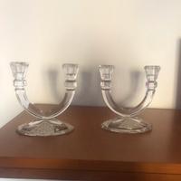 Candelabri eleganti in cristalllo con argento