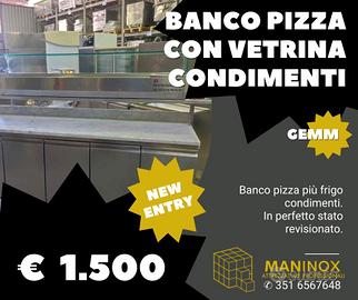 Banco pizza con vetrina condimenti, Attrezzature