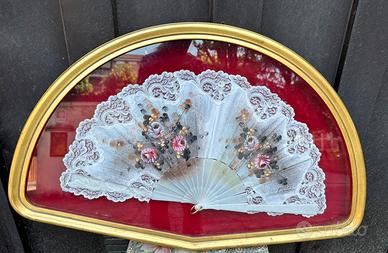 Ventaglio Antico Vittoriano in Pizzo e Seta
