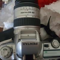 PENTAX MZ50 con obiettivo zoom 28-80 e tappo 37 mm