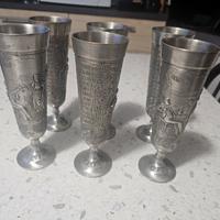 Set 6 calici vintage tedeschi  “Rein Zinn"