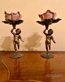 Candelieri in ottobe e porcellana