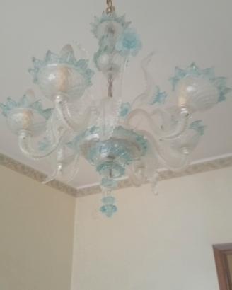 lampadario in vetro di Murano