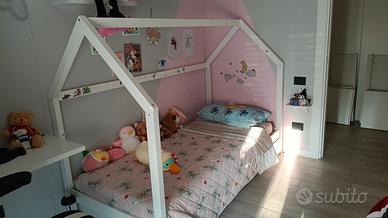 Letto bimba forma casa
