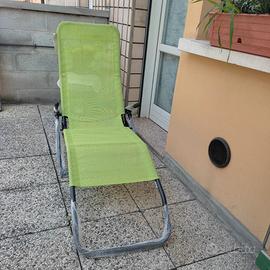 Sdraio da giardino basculante verde mela