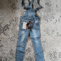 Salopette jeans bambina 