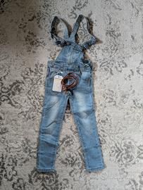 Salopette jeans bambina 