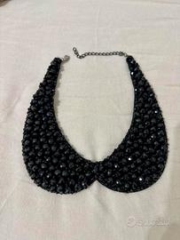 Girocollo a Collana in tessuto con perline