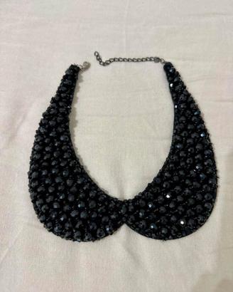 Girocollo a Collana in tessuto con perline