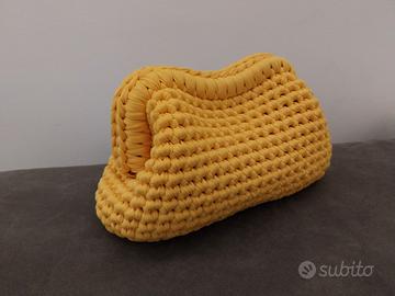 Borsa clutch bag gialla /crochet💛
