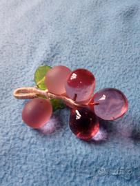 Grappolo uva in vetro soffiato. Vintage