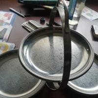 Alzatina inox per frutta e dolci 