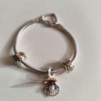 Bracciale pandora pendente conchiglia 