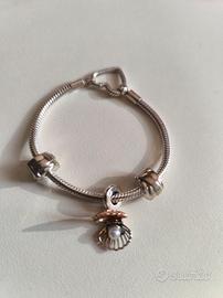 Bracciale pandora pendente conchiglia 