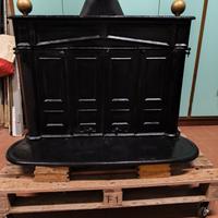 Stufa Franklin in ghisa con tubi .Smontabile .