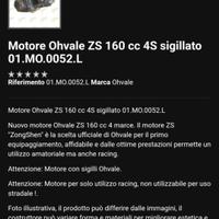 Motore ZS 160 , OHVALE GP-0 EVO
