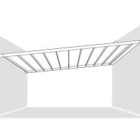 PERGOLA Alluminio MURO-MURO cm L537xSP630