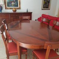 Tavolo ovale noce/ciliegio 