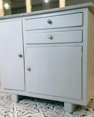Credenza vintage anni '50/'60 con piano in marmo