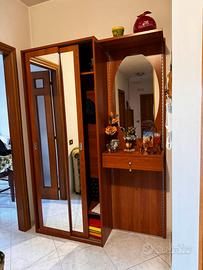 Parete Attrezzata Ingresso con Armadio Specchio