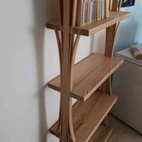 Libreria artigianale in frassino e faggio