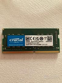 SODIMM RAM 16 GB DDR4 Crucial