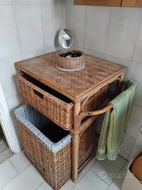 set 2pz LAVANDERIA in giunco