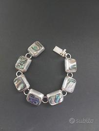Bracciale in argento e abalone